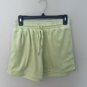 THELIFESTYLEDCO Lime High Waisted Shorts Size S